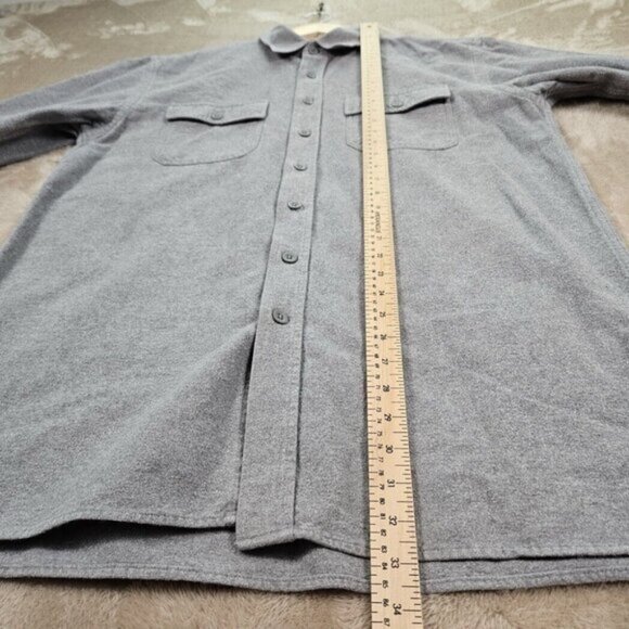 L.L.Bean Men's Chamois Shirt Long Sleeve Button-Down Gray Size LT Tall Outdoor - Picture 5 of 10